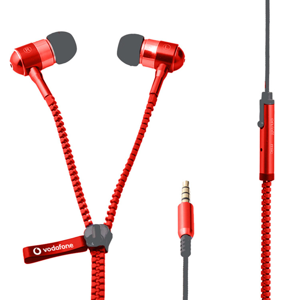 Zip Up Earphones Vodafone Merchandise